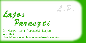 lajos paraszti business card